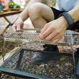 Maxbell Camping Grill Folding Barbecue Net Stainless Steel for Outdoor Patio Hiking