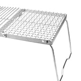 Maxbell Camping Grill Folding Barbecue Net Stainless Steel for Outdoor Patio Hiking
