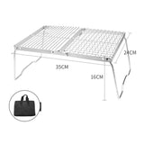 Maxbell Camping Grill Folding Barbecue Net Stainless Steel for Outdoor Patio Hiking