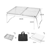 Maxbell Camping Grill Folding Barbecue Net Stainless Steel for Outdoor Patio Hiking