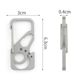 Maxbell 3 in 1 Keychains Multitool Charms Titanium Alloy for Camping Backpacking