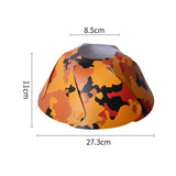 Maxbell Round Camping Lampshade Equipment Light Cover Office Desk Decoration Orange