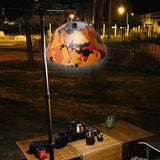 Maxbell Round Camping Lampshade Equipment Light Cover Office Desk Decoration Orange