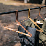 Maxbell Outdoor Wooden Folding Hanger Portable Foldable for Camping Travel Home Yellow