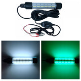 Maxbell 108 LED Submersible Light Fish Underwater Crappie Lure Night Fishing Finder White Green Light
