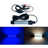 Maxbell 108 LED Submersible Light Fish Underwater Crappie Lure Night Fishing Finder Warm White Blue