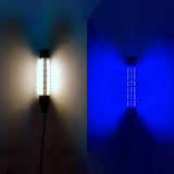 Maxbell 108 LED Submersible Light Fish Underwater Crappie Lure Night Fishing Finder Warm White Blue