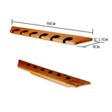 Maxbell Fishing Rod Wall Rack Horizontal Mount 6 Slots for Garage Boat Vehicle
