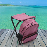 Maxbell Fishing Seat Portable Seat Camping Stool Multifunction for Travel Outdoor Red