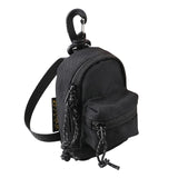 Maxbell Mini Backpack Handbag Organizer Casual Portable Zipper for Outdoor Cycling Black