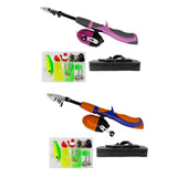 Maxbell Fishing Pole Telescopic Rod and Reel Carrier Bags with Fishing Line  Orange
