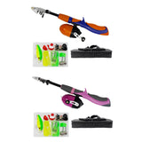 Maxbell Fishing Pole Telescopic Rod and Reel Carrier Bags with Fishing Line  Orange