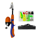 Maxbell Fishing Pole Telescopic Rod and Reel Carrier Bags with Fishing Line  Orange