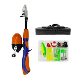 Maxbell Fishing Pole Telescopic Rod and Reel Carrier Bags with Fishing Line  Orange