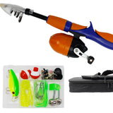 Maxbell Fishing Pole Telescopic Rod and Reel Carrier Bags with Fishing Line  Orange