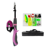 Maxbell Fishing Pole Telescopic Rod and Reel Carrier Bags with Fishing Line  Pink