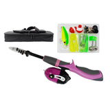 Maxbell Fishing Pole Telescopic Rod and Reel Carrier Bags with Fishing Line  Pink