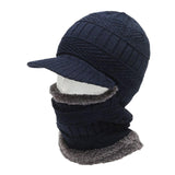 Maxbell One Piece Winter Hat Head Wear Thermal Thicken Conjoined Hat for Cycling Blue