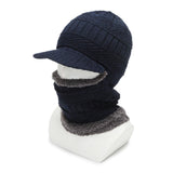 Maxbell One Piece Winter Hat Head Wear Thermal Thicken Conjoined Hat for Cycling Blue