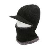 Maxbell One Piece Winter Hat Head Wear Thermal Thicken Conjoined Hat for Cycling Black