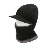 Maxbell One Piece Winter Hat Head Wear Thermal Thicken Conjoined Hat for Cycling Black