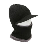 Maxbell One Piece Winter Hat Head Wear Thermal Thicken Conjoined Hat for Cycling Black