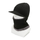 Maxbell One Piece Winter Hat Head Wear Thermal Thicken Conjoined Hat for Cycling Black