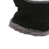 Maxbell One Piece Winter Hat Head Wear Thermal Thicken Conjoined Hat for Cycling Black