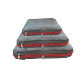 Maxbell 3Pcs Compression Packing Cubes Set Expandable for Travel Gray