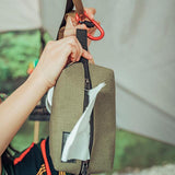 Maxbell Outdoor Camping Tissue Box, Canvas Hanging Tissue Storage Bag for Travel