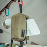 Maxbell Outdoor Camping Tissue Box, Canvas Hanging Tissue Storage Bag for Travel