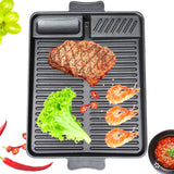 Maxbell Aluminum Alloy Grill Pan Griddle Plate Meat Steak for Cooking Camping