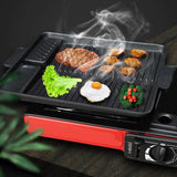 Maxbell Aluminum Alloy Grill Pan Griddle Plate Meat Steak for Cooking Camping