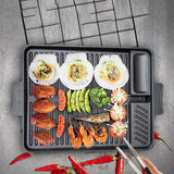 Maxbell Aluminum Alloy Grill Pan Griddle Plate Meat Steak for Cooking Camping