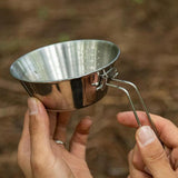 Maxbell 500ml Camping Bowl Outdoor Cookware with Foldable Handle for Hiking Beach