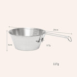 Maxbell 500ml Camping Bowl Outdoor Cookware with Foldable Handle for Hiking Beach