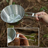Maxbell 500ml Camping Bowl Outdoor Cookware with Foldable Handle for Hiking Beach