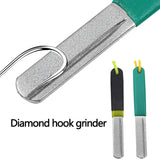 Maxbell Fishing Hook Sharpening Tool Keep Your Hooks Sharp Durable for Fishing Box Green