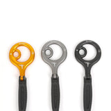 Maxbell 9 Descender Rigging Plate Abseiling Downhill Equipment for Caving Black