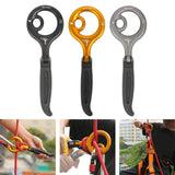 Maxbell 9 Descender Rigging Plate Abseiling Downhill Equipment for Caving Black