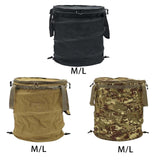 Maxbell Garden Waste Bag Flowers Leaf Basket Bin for Gardening Traveling Camping Black Medium