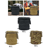 Maxbell Garden Waste Bag Flowers Leaf Basket Bin for Gardening Traveling Camping Black Medium