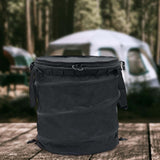 Maxbell Garden Waste Bag Flowers Leaf Basket Bin for Gardening Traveling Camping Black Medium
