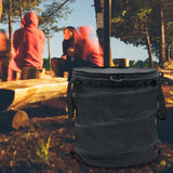 Maxbell Garden Waste Bag Flowers Leaf Basket Bin for Gardening Traveling Camping Black Medium