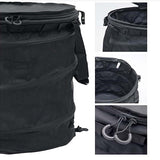 Maxbell Garden Waste Bag Flowers Leaf Basket Bin for Gardening Traveling Camping Black Medium