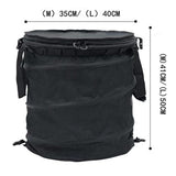 Maxbell Garden Waste Bag Flowers Leaf Basket Bin for Gardening Traveling Camping Black Medium