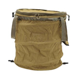 Maxbell Garden Waste Bag Flowers Leaf Basket Bin for Gardening Traveling Camping Khaki L