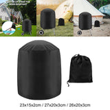 Maxbell Round Barbecue Grill Cover Foldable Weatherproof for Picnic Indoor Barbecue Small