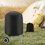 Maxbell Round Barbecue Grill Cover Foldable Weatherproof for Picnic Indoor Barbecue Small