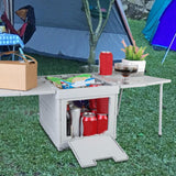 Maxbell Multifuncational Folding Storage Box Table Organizer Green